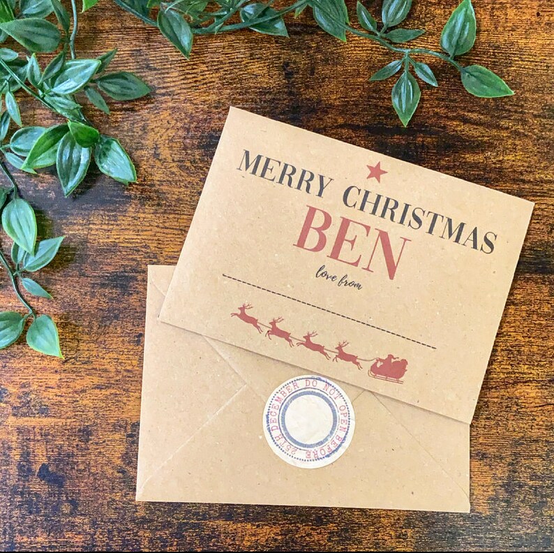 Christmas Money Envelopes Personalised Etsy UK