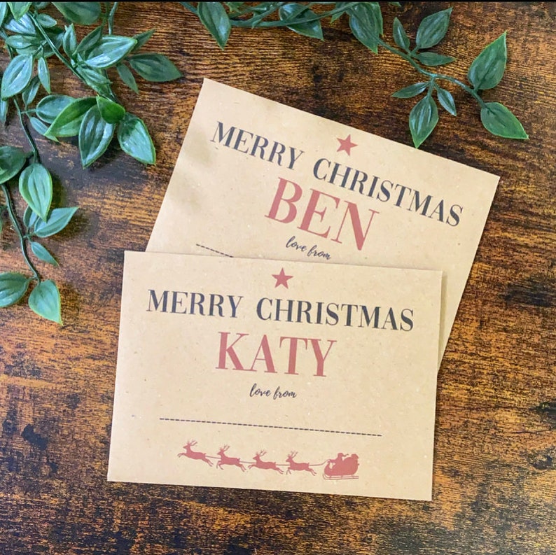 Christmas Money Envelopes Personalised Etsy UK