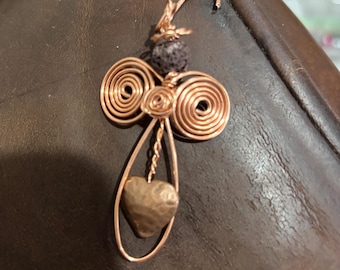 Koperen engelverspreiderornament