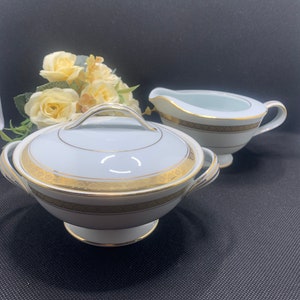 Noritake &quot;Richmond&quot; Sugar Bowl and Creamer - Free Shipping!