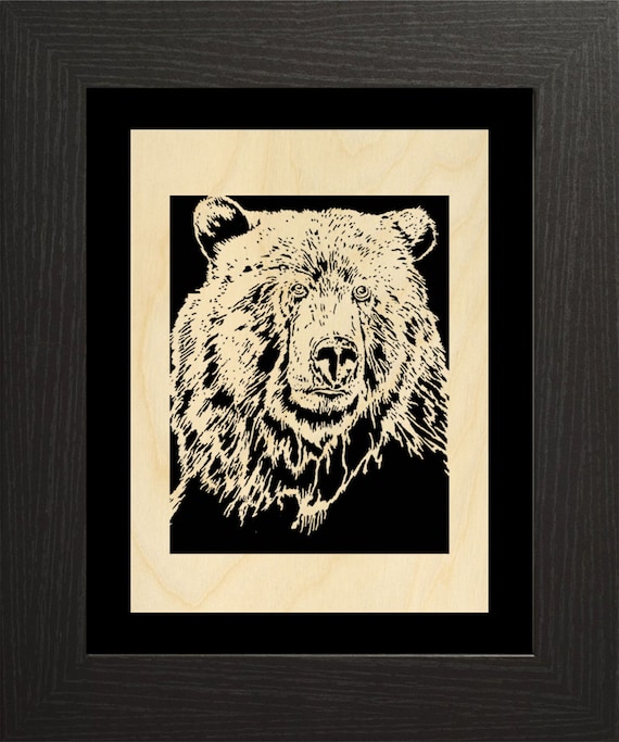 047mw Grizzly Portrait Scroll Saw Pattern