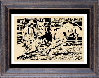 148mw - Rodeo Clown 4 - scroll saw pattern - (pdf)