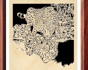 The Waterhole2 Scroll Saw Pattern 11x14 inch