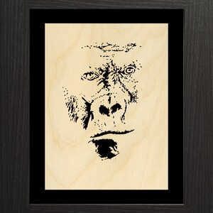 The Man Scroll Saw Pattern 8x10&quot;, Mountain Gorilla