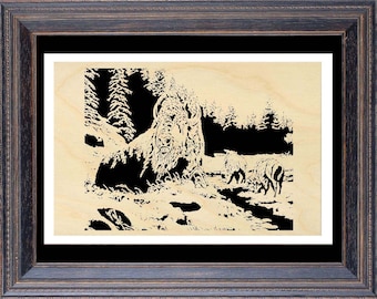 119mw - Winter In Yellowstone - Scroll Saw Pattern (pdf)