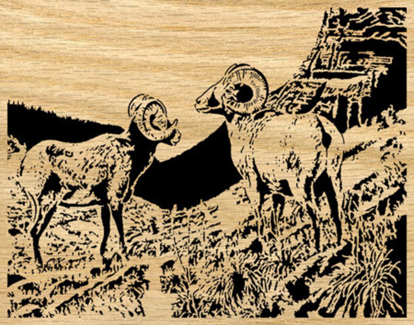 068mw Mountain Sheep Scroll Saw Pattern pdf Etsy