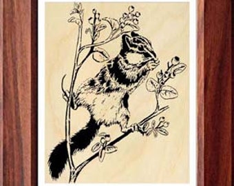 037mw - Feeding Chipmunk - Scroll Saw Pattern (pdf)