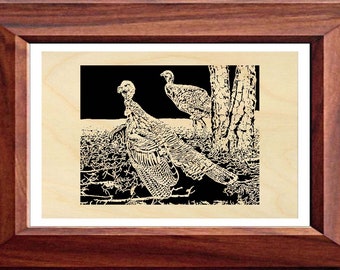 122mw - Wild Turkeys - Scroll Saw Pattern (pdf)