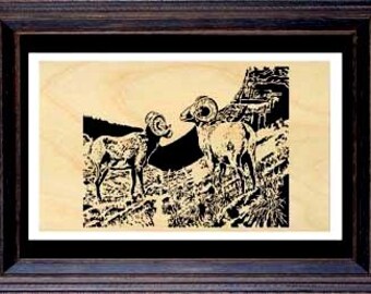 068mw - Mountain Sheep- Scroll Saw Pattern (pdf)