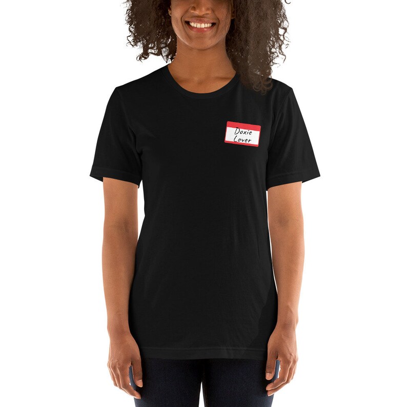 Weiner Dog Doxie Shirt Doxie Lover Name Tag Shirt Sausage Dog Dog Mom Wiener Dog Lover Shirt Dachshund Lover Shirt Doxie Mom