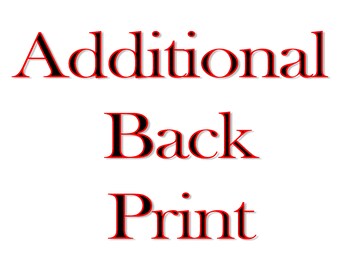 Customize or Add Printing to the Back of a T-Shirt