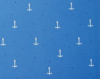 0,5 m x VB French Terry Happy Anker XL semplicemente blu