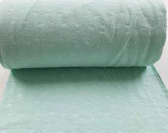 Puños de punto de 0,25 m, estrellas, menta claro