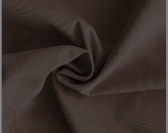 Fine cord brown 0.50 m, cotton cord fabric, cord made of cotton, cord fabrics by the meter