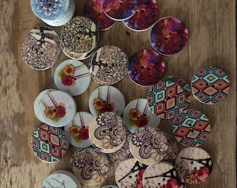 Wooden buttons, button motifs 1 piece, children's buttons 2 cm, to choose from