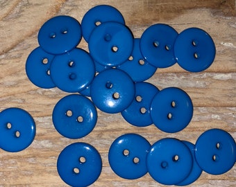 Knöpfe rund / Knopf blau 15mm