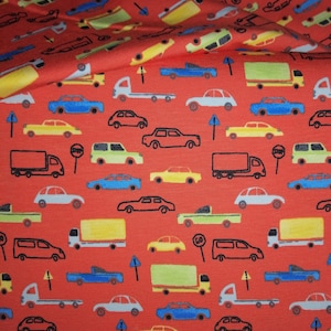 0.50 m/0.54yd jersey cotton jersey cars