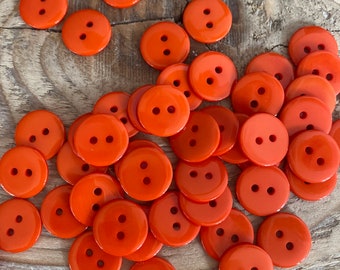 Button 15 mm rust-orange 5 or 10 pieces / blouse buttons / buttons for children