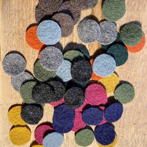 Toppe 3 pezzi 3 cm in lana di lana / applique / toppe in lana / toppe per riparazioni