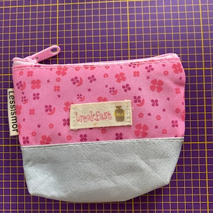 Cartera pequeña para niños / monedero marrón/rojo