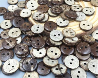 real coconut buttons / buttons sewing scrapbooking decoration 13 mm / children's buttons / eco-friendly / natural material