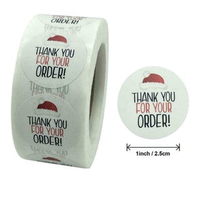 500 Stück Label zum aufkleben / Aufkleber auf Rolle / Frohe Weihnachten Happy Xmas Labels Aufkleber Labels