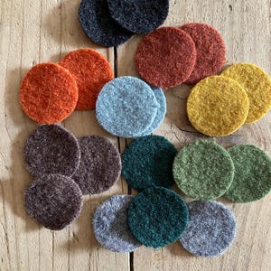 Flicken 2 Stück 4cm aus Walkloden / natürliche Applikation / Flicken zur Reparatur für Kleidung / Patches aus Wollwalk / Ellenbogenflicken