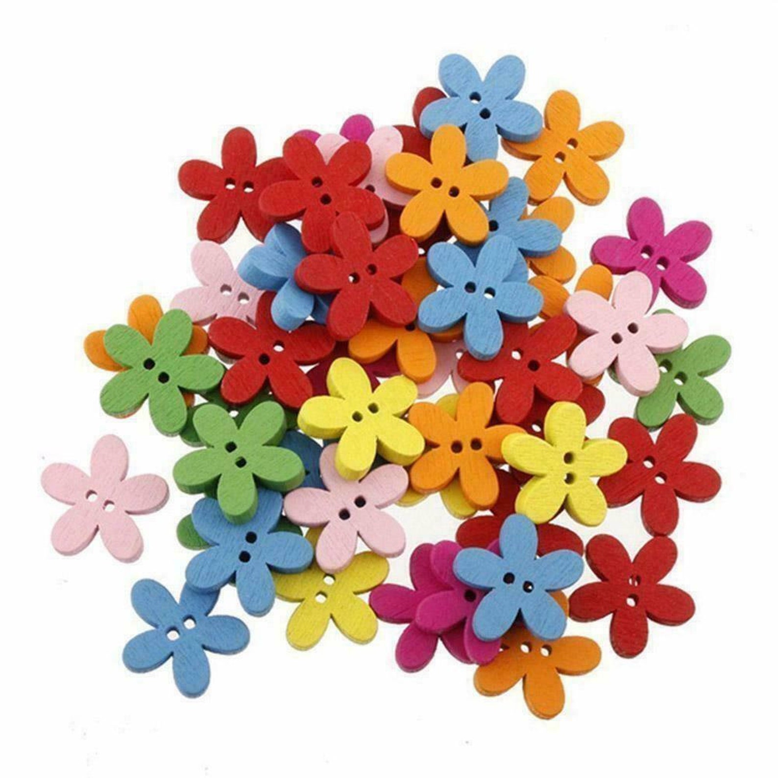 5/10 o 15 piezas de botones de flores de colores para coser / botones ...