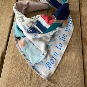 Scarf with snap fasteners / upcycling / patchwork scarf / children&#39;s scarf