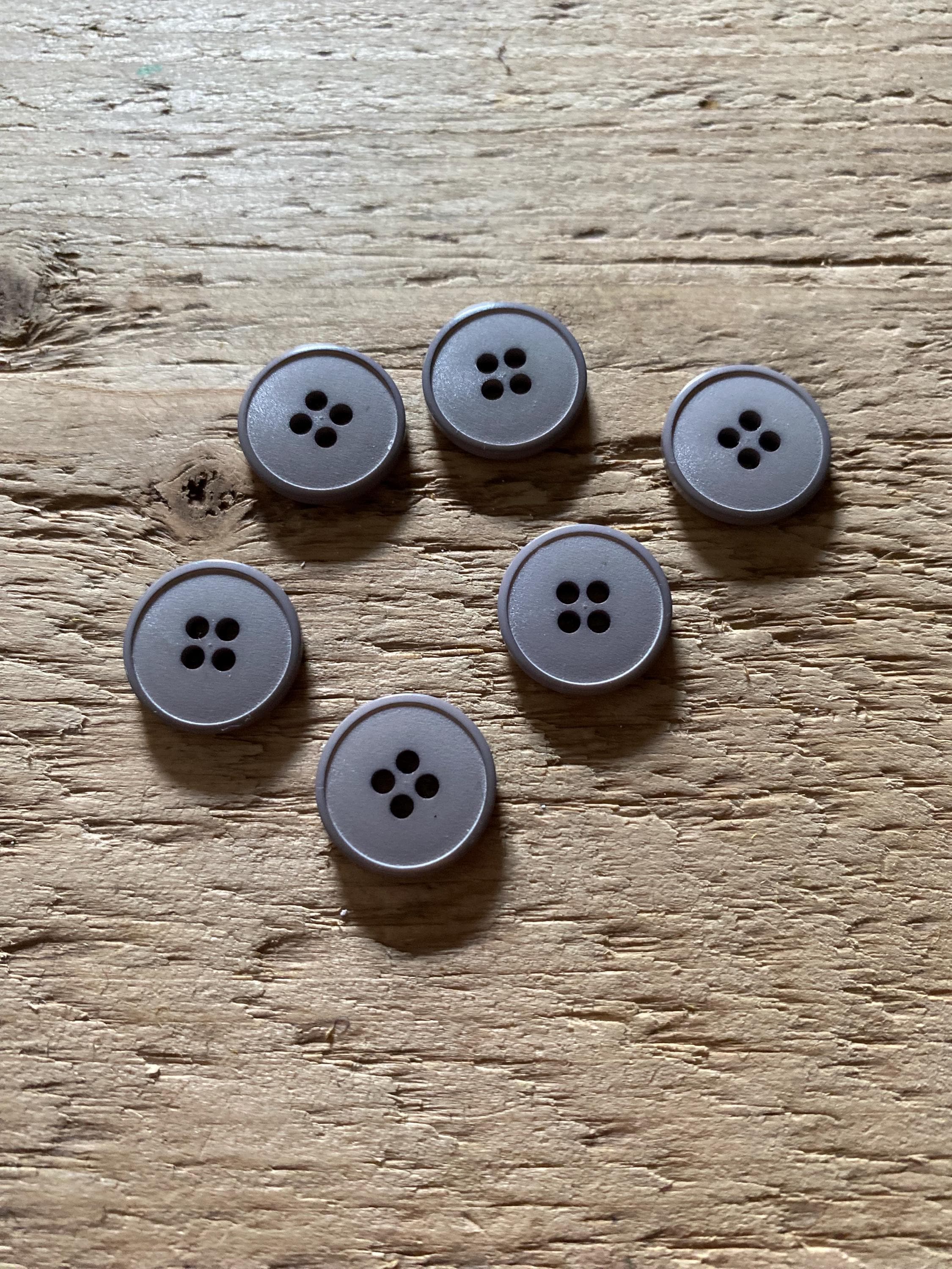 Lot De Boutons Vintage Gris Ovale Veiné - Par 6, 8 Ou 10, Diamètre Variable, France