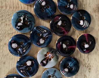 Botones de 2 cm para coser para niñas