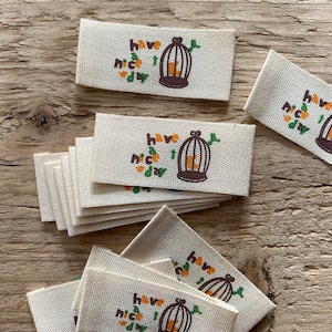 Labels zum annähen / Tags / Label handmade / Label aus Baumwolle