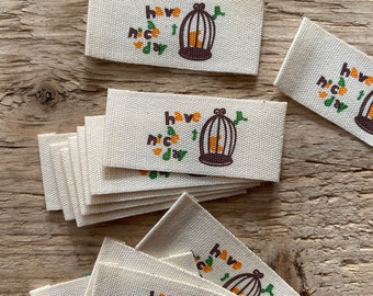 Sew-on labels / Tags / Handmade labels / Cotton labels