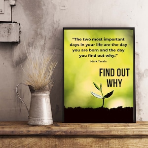 Digital Wall Print, Inspirational Quote Motivational Art, Mark Twain, Printable Art, great gift, Wall Decor, Apartment Décor