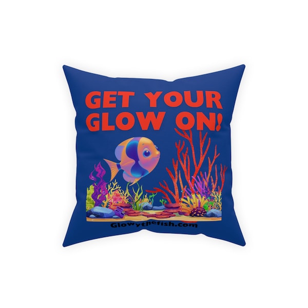 Cuscino Glowy il pesce / Decorazione della camera dei bambini / Regalo per gli amanti dell'oceano / Avventura nel Mare di Cortez