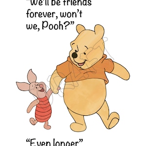 Winnie the Pooh and Piglet Digital download (print yourself)