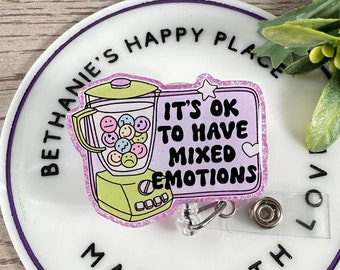 Mixed Emotions Badge Reel: Mental Health ID Holder