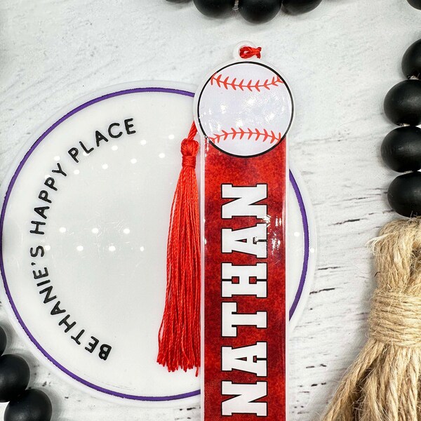 Baseball Bookmark Etsy