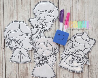 Coloring Princess Dress Etsy