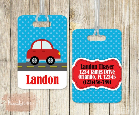 kids luggage tags