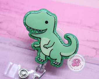 T-rex Dinosaur Funny Badge Reel With Clip I'm Unstoppable 119 