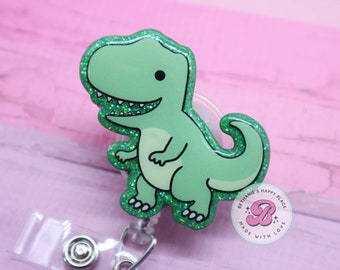 T-rex Dinosaur Funny Badge Reel With Clip I'm Unstoppable 119 