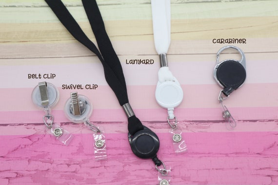 Sticky Note Badge Reel - Cute Badge Reel - Office Worker - Sticky Note Badge Pull - Retractable - Lanyard - Badge Holder