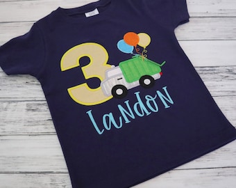 Garbage truck birthday, garbage truck birthday shirt, garbage truck birthday tshirt, boys birthday shirt, trash truck birthday, truck shirt