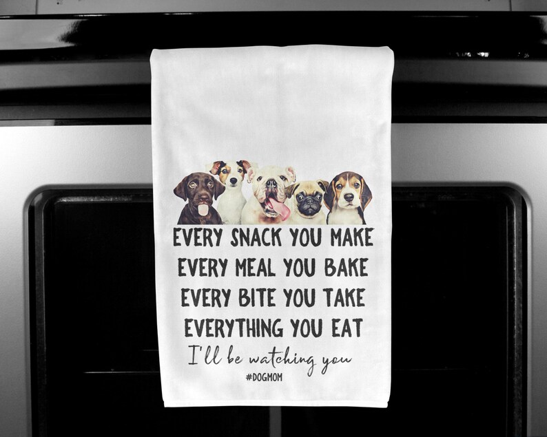 Dog Kitchen Towel Dog Kitchen Decor Personalized Kitchen Etsy