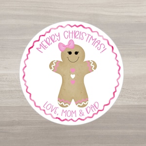 Gingerbread Christmas gift labels, gingerbread gift tags, Christmas gift tags, gingerbread stickers, Christmas gingerbread party favors
