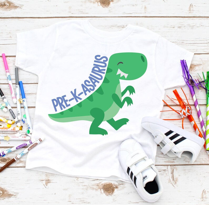 boys first day of preschool shirt pre-k gifts pre-k shirt school dinosaur back to school Preschool dinosaur preschool dinosaur shirt