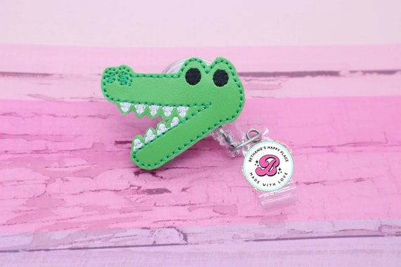 Alligator Badge Clip - Alligator Badge Reel - Gator Badge Holder - Cute Badge Reel - School Mascot - Badge Reel for Teacher - Lanyard