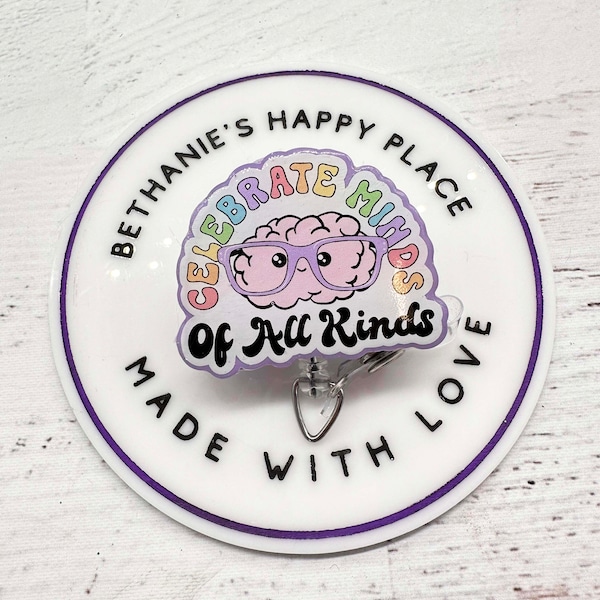 Celebrate Minds Retractable Badge Reel: Autism Awareness Lanyard