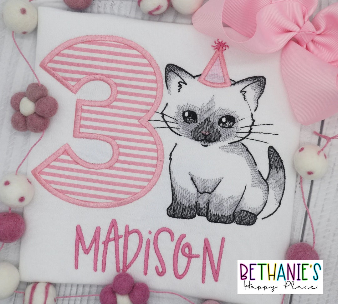 Kitten Birthday Shirt, Cat Birthday Shirt, Kitty Birthday Shirt, Cat